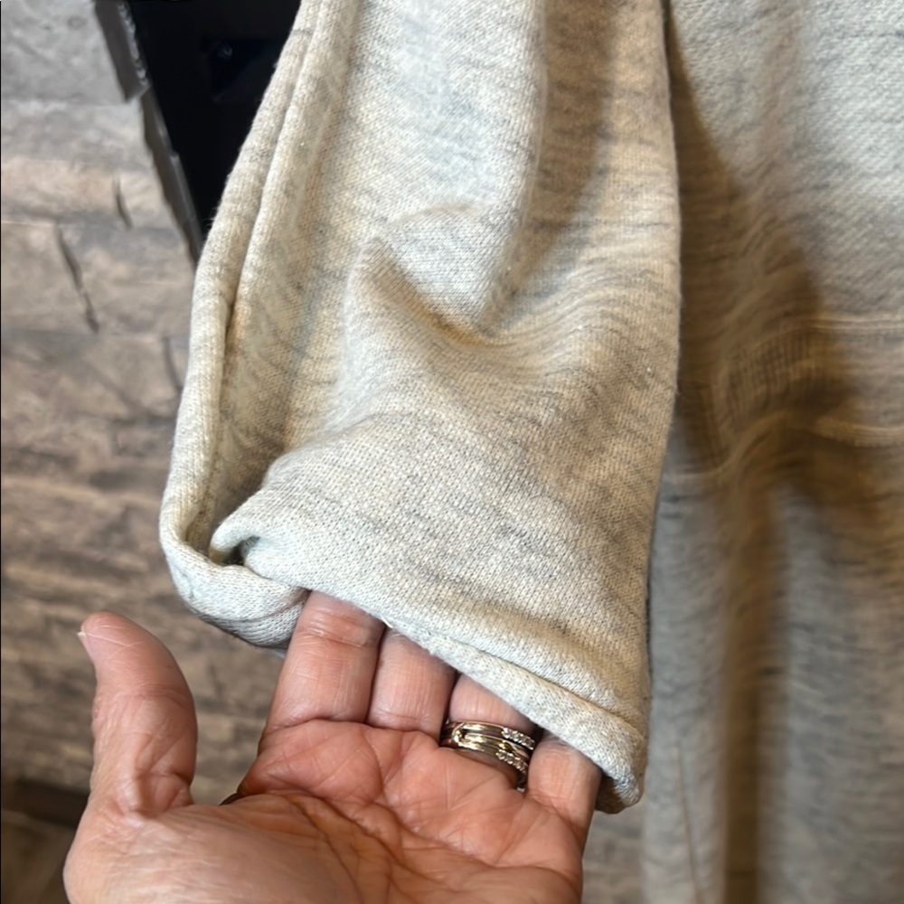 Anthropologie Gray Cozy Drawstring waist dress, Size Medium - Picture 8 of 12